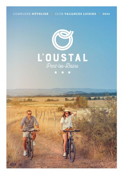 1ère de couverture de la brochure 2022 de L'Oustal Pont-les-Bains en Aveyron