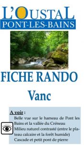 Fiche randonnée Vanc